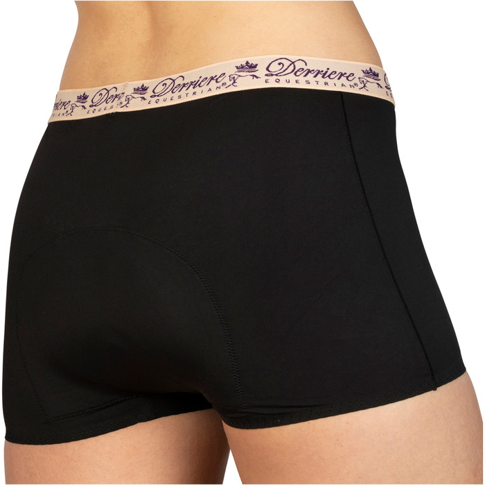 Derriere Equestrian Womens Bonded Padded Shorty Black
